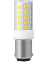 LED Ba15d Tube T17x52 230V 380Lm 3.5W 830 AC Clear Non-Dim