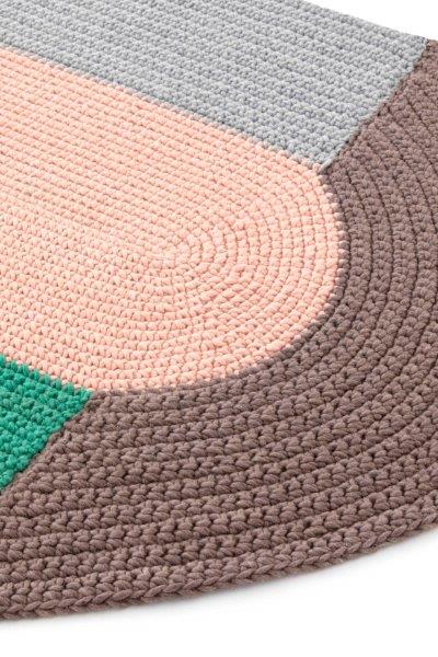 Gan Rugs The Crochet Collection Mono Pink