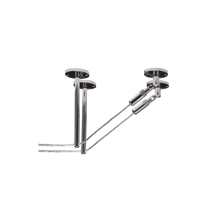 Omkering lang LV-draadsysteem chroom, 2 stuks