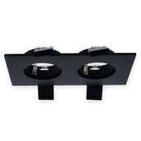 LUMIKO LED-IA-2VRH-ZW - Verona inbouwarmatuur, rechthoek, 2voudig, 80x