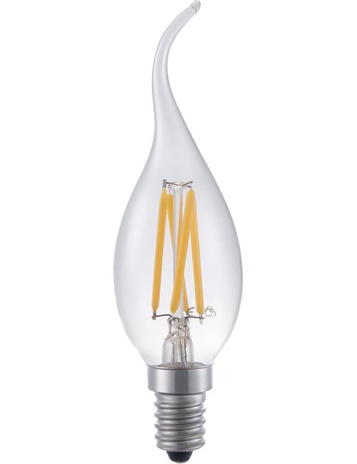 LED E14 Fila Tip Candle C35x120 230V 320Lm 4W 925 AC Clear D