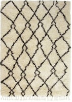 Berber vloerkleed hoogpolig Beni Ouarain Design 2 Beige