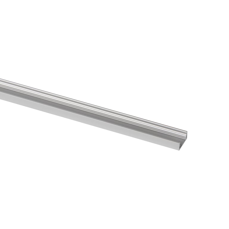Top Line Aluminium profiel 2m, mat satijn, Opbouw, 8mm, geanodiseerd
