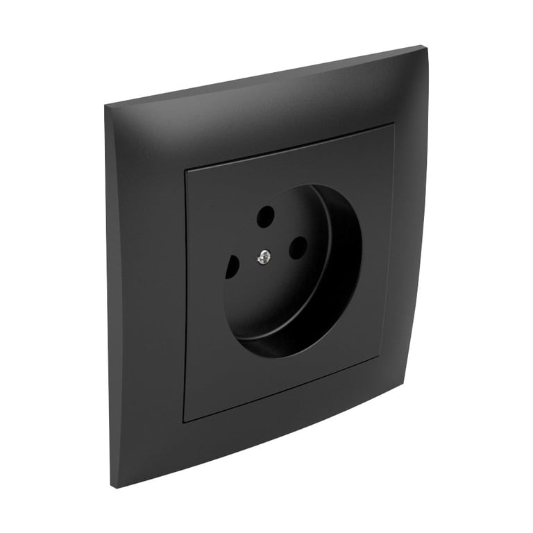 Efapel Monoblok Afdekking En Wcd Met Ra Kindvr. (French Type) Zwart