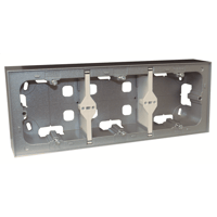 Efapel drievoudige opbouwdoos aluminium