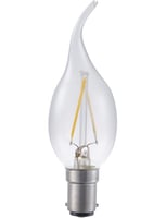 Masterlight - LED Ba15d Fila Tip Candle C35x120 230V 180Lm 2W 827 AC Clear SL159315027