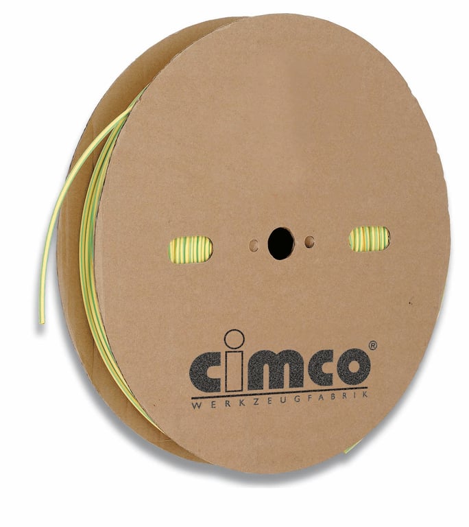 Krimpkous 2:1 Groen/Geel, 19mm - 9mm, lengte 100m