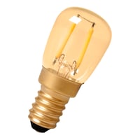 Calex LED Full Glass Filament Pilot lamp 220-240V 1,5W 130lm E14 T26x58, Gold 2100K CRI80, energy label A++