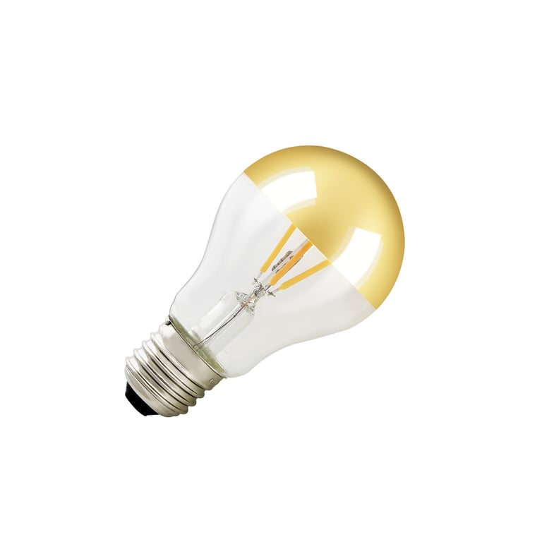 LED lichtbron A60 E27 kopspiegel goud, dimbaar