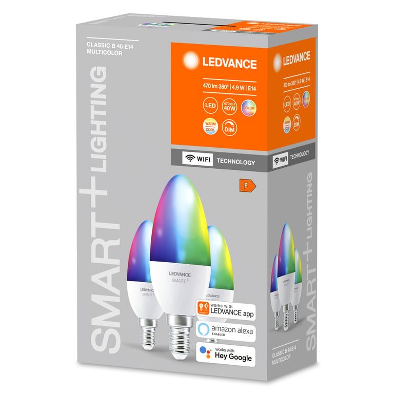 SMART+ WiFi Candle Multicolour 40 5 W/2700…6500K E14 (CS à 3 PCE)