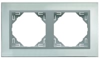 Efapel metallo/metaal afdekr. 2v rvs/aluminium