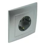 Efapel inb. wcd ra 1v xtr vlak enkel inb.doos aluminium