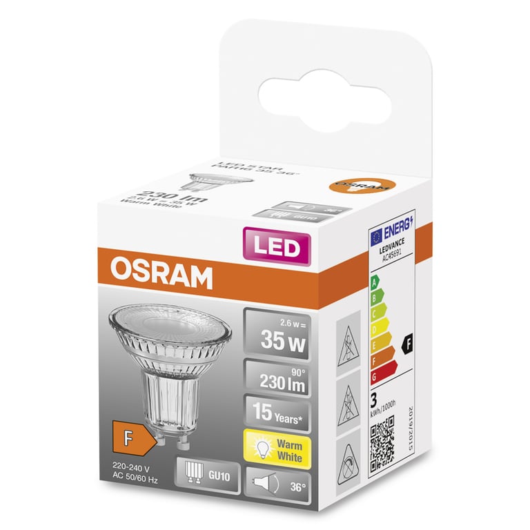 LED STAR PAR16 35 36 2.6 W/2700K GU10 (CS à 1 PCE)