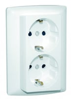 Efapel wcd 2v halfopbouw met ra in enkel inb.doos wit