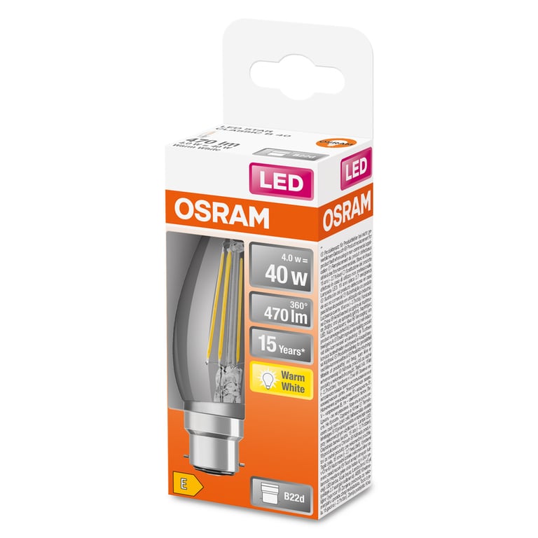 LED Retrofit CLASSIC B 40 CL 4 W/2700 K B22d