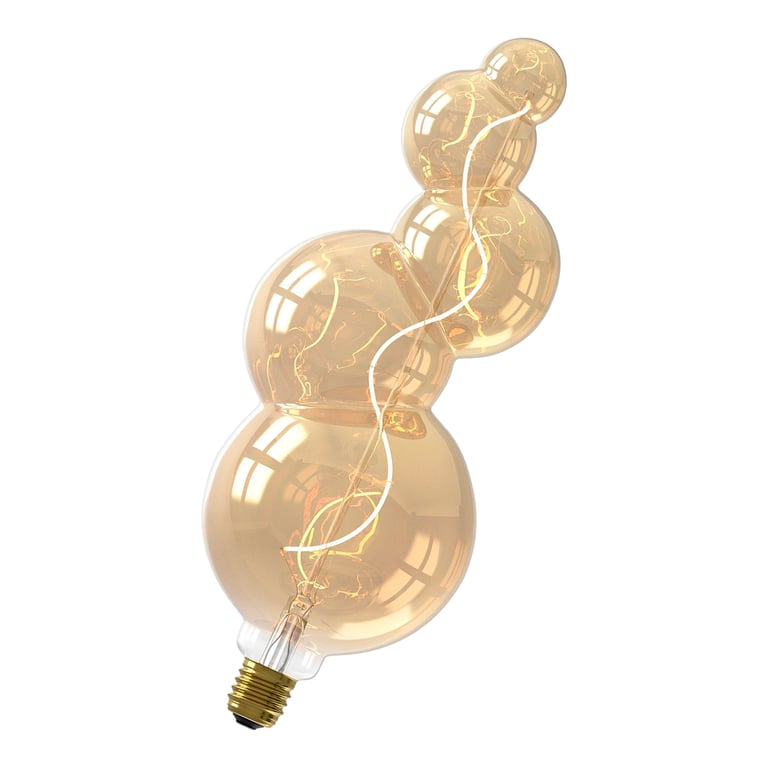Calex Alicante LED Lamp 220-240V 4W 130lm E27, Gold 2100K dimmable, energy label B