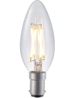 LED Ba15d Fila Candle C35x100 230V 320Lm 4W 925 AC Clear Dim