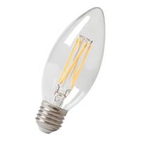 Calex LED Full Glass Filament Candle-lamp 220-240V 3,5W 350lm E27 B35, Clear 2700K CRI80 Dimmable, energy label A++