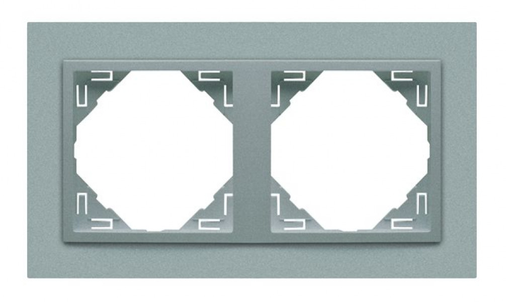 Efapel animato afdekr. 2v aluminium/aluminium