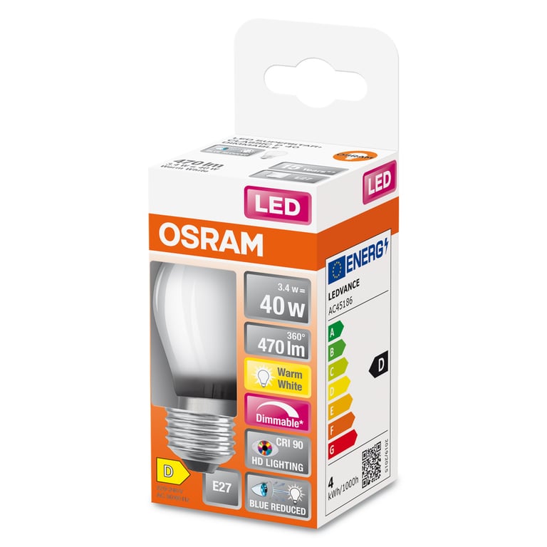 LED SUPERSTAR PLUS CLASSIC P FILAMENT 40 3.4 W/2700 K E27 (CS à 1 PC