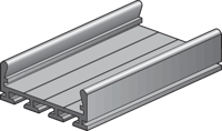 Niko - Breed vlak aluminium profiel, 2 m