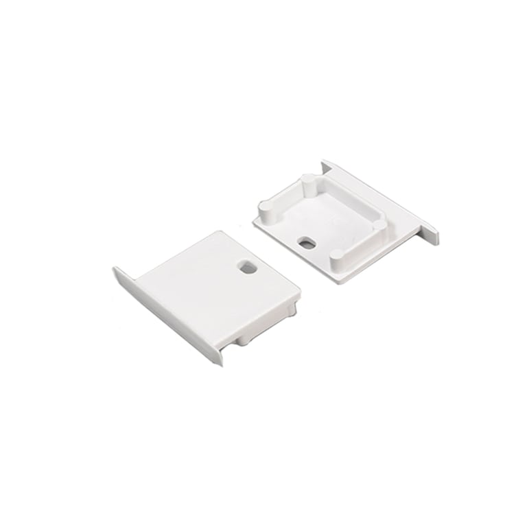 LUMIKO P20-IN-EK-W - Eindkap voor Profiel 20 inbouw, met gat, wit