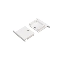 LUMIKO P20-IN-EK-W - Eindkap voor Profiel 20 inbouw, met gat, wit