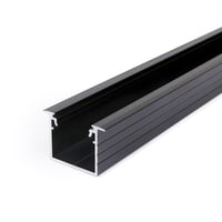 Profiel 20, inbouw, Zwart, 1 meter
