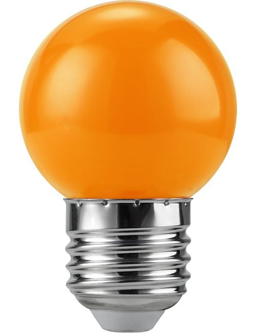 LED E27 Ball G45x72 230V 1W 320° AC Orange Non-Dim