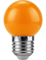 LED E27 Ball G45x72 230V 1W 320° AC Orange Non-Dim