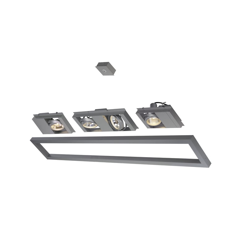 AIXLIGHT BASISFRAME 1 zilvergrijs 160cm