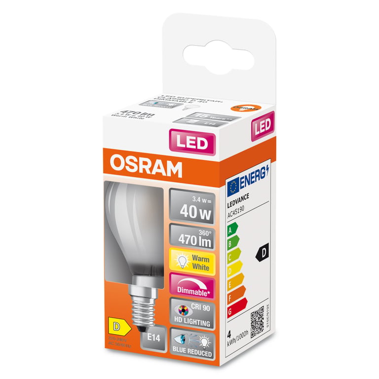 LED SUPERSTAR PLUS CLASSIC P FILAMENT 40 3.4 W/2700 K E14 (CS à 1 PC