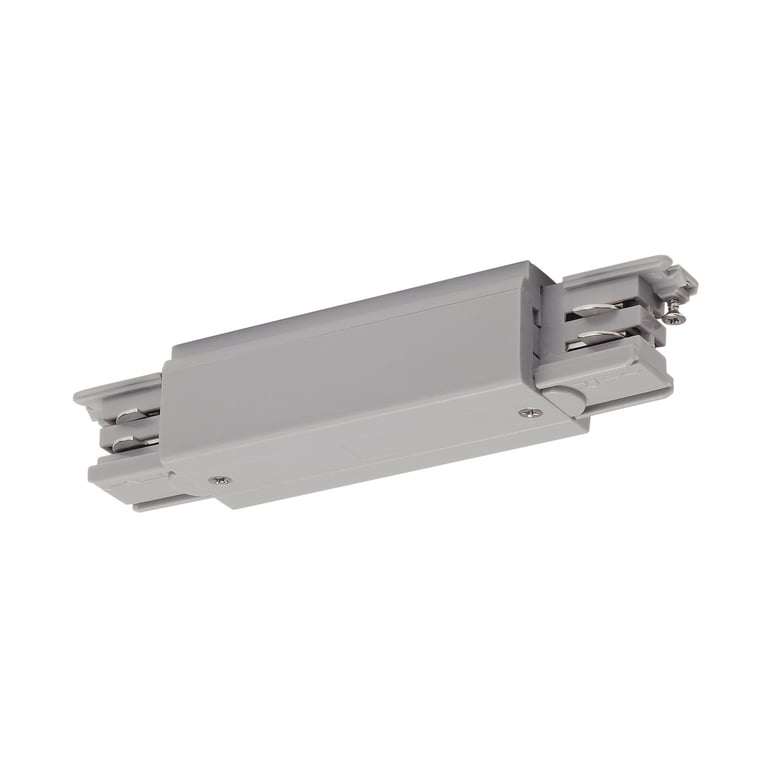 Doorverbinder met aansluit. S-TRACK 3F-rail zgrijs