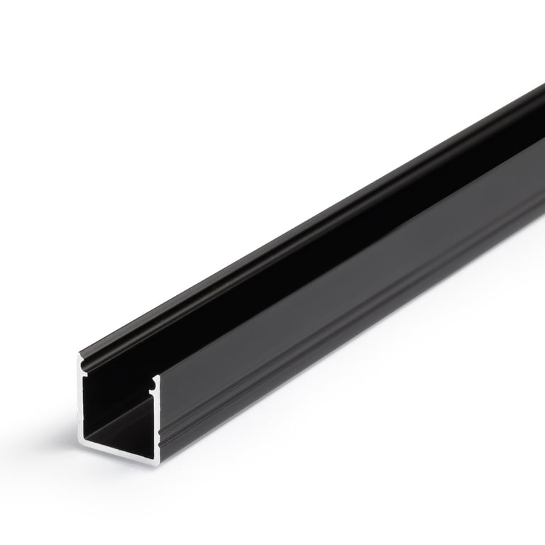 Profiel 10 opbouw 1 meter zwart geschikt voor cob ledstrips van max 10