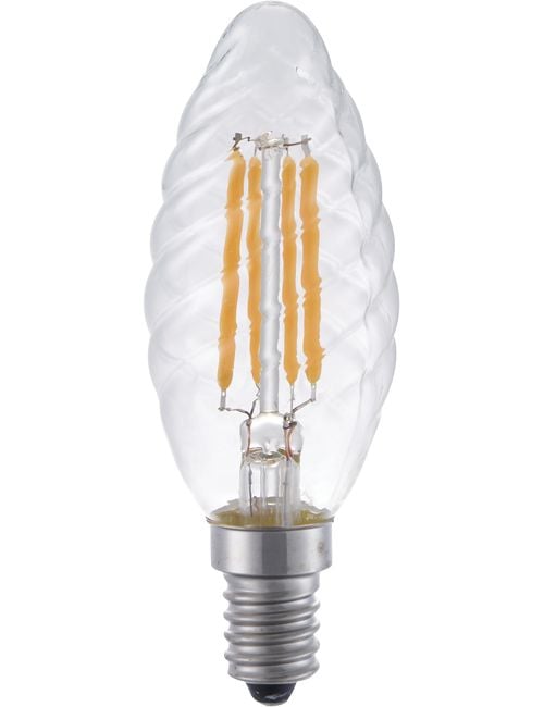 LED E14 Fila Twisted Candle C35x100 230V 250Lm 4W 922 AC Cle