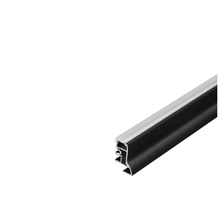 GLENOS Plintprofiel 200 zwart mat, 2m, incl. cover