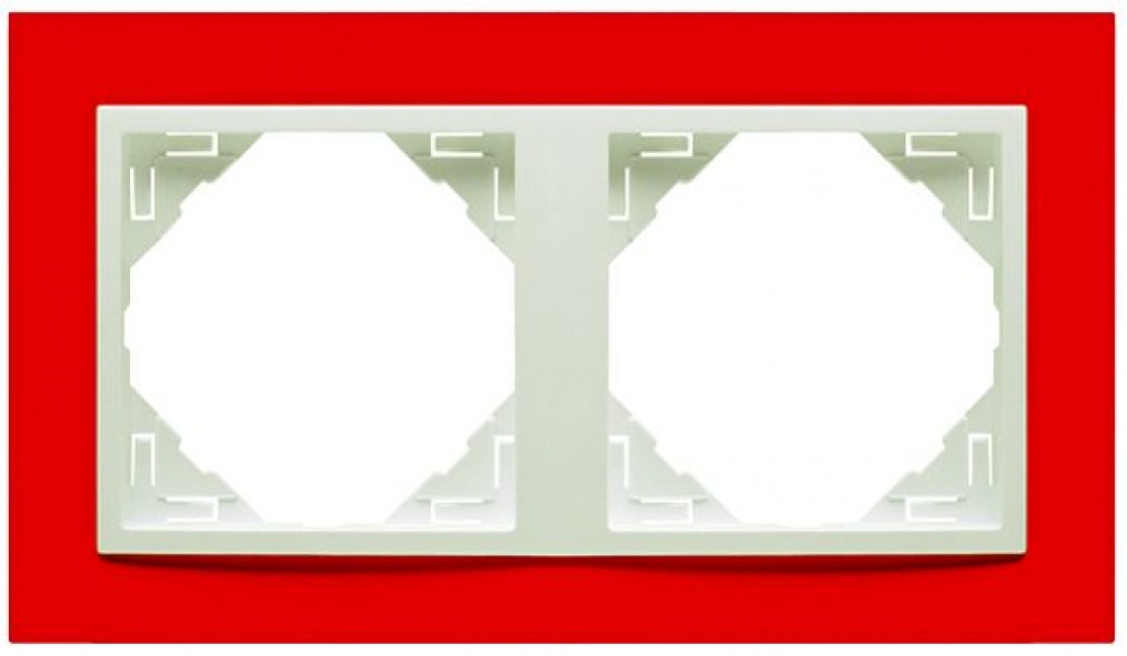 Efapel animato afdekr. 2v rood/wit ice