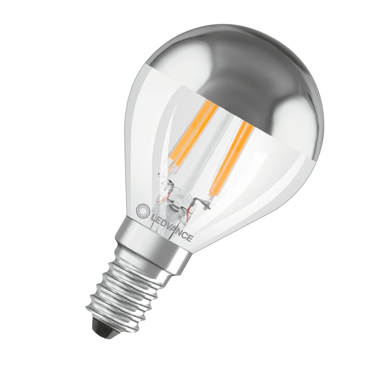 LED CLASSIC P MIRROR P 4W 827 FIL SIL E14