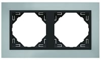 Efapel metallo/metaal afdekr. 2v chroom/grijsl