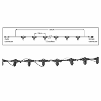 PS230 | Hoofdkabel 120cm | 12 fitting | zwart