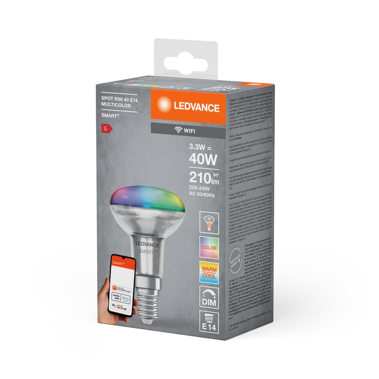 SMART+ SPOT CONCENTRA Multicolor R50 40 3W Multicolor E14 (CS à 1 PCE)