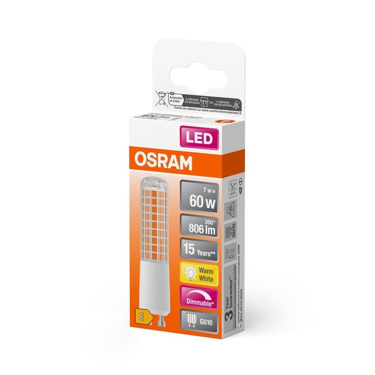 LED SPECIAL T SLIM DIM 60 320 ° 7 W/2700 K GU10 (CS à 1 PCE)