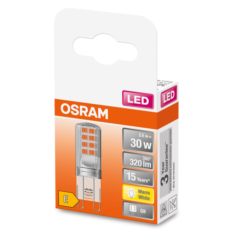 LED PIN G9 30 2.6 W/2700K G9 (CS à 1 PCE)