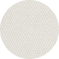 Wollen vloerkleed Anna Rond White