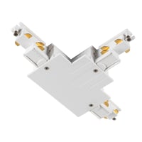 T-verbinder, voor S-TRACK 3-fase-inbouwrail, aarde binnen links, wit,
