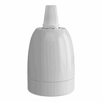 Calex lampholder E27 ceramic white, max.250V-60W