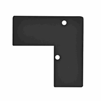 E93 eindkap alu zwart RAL 9005 voor profiel VA5 incl. schroeven
