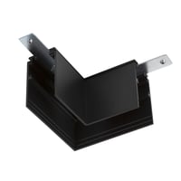 L-verbinder, 48V TRACK, voor opbouwrail diep, links, zwart