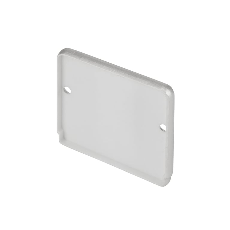 GLENOS eindkappen indus. profiel Flat zilver 2st
