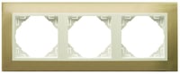 Efapel metallo/metaal afdekr. 3v goud/parel